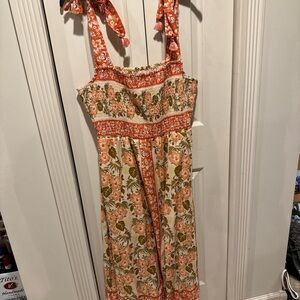 Spartina 449 Pink and Green Smocked Dress